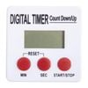 Nisbets Essentials Kitchen Timer Magnetic Digital Countdown White 70x70x25mm