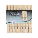 Boxsweden Wooden Clothes Pegs - 100 Pack