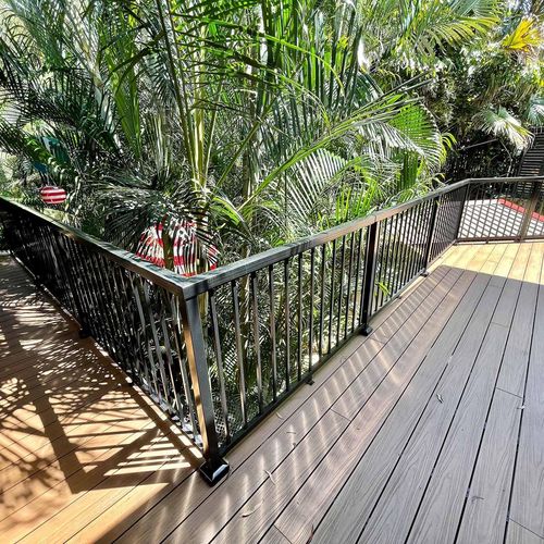 PEAK Aluminium Balustrade 1800mm Black Deck Hand And Base Rail ...