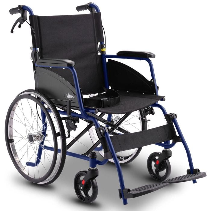 Altus 20 Inch Self-Propelled Folding Wheelchair lightweight - Blue