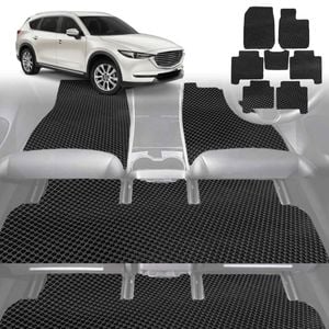 6D Diamond Car Floor Mats for Mazda CX-8 2018-Current-Ultimate Set-Black-Outback GT