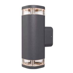 Brilliant 8W Charcoal LED Ventnor Up Down Wall Light