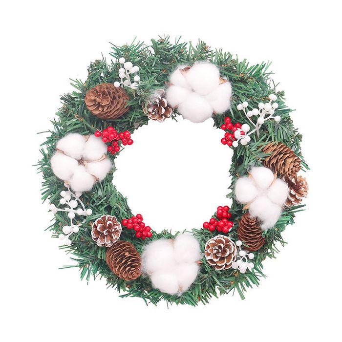 Catzon 30cm Christmas Wreath Door Wreath Hook Decoration