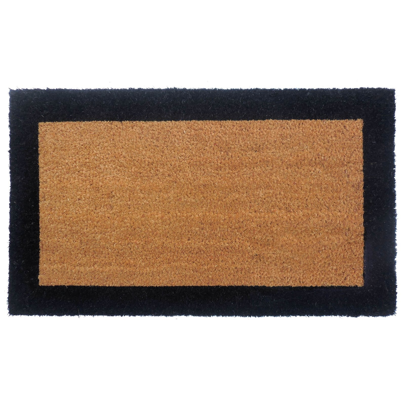 70 x 40cm Black Border PVC Backed Outdoor Coir Mat product image