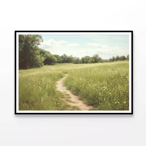 Walking Path, Meadow with Trees  Print 100% Australian Made 120x90cm  (Poster)