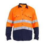 TRADIE Large Hi Vis Orange Mens Reflective Long Sleeve Shirt