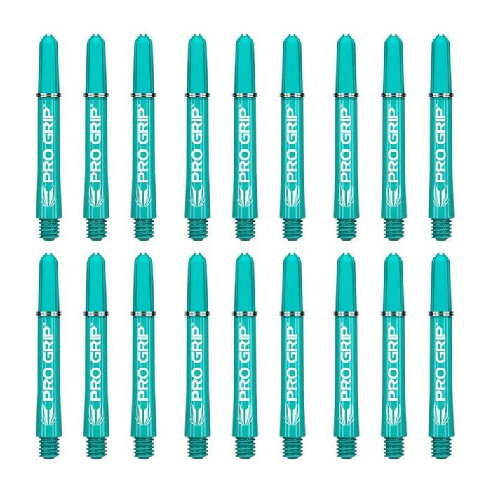 18pc Target Pro Grip Nylon Shaft/dart Stem Replacement Accessory Short Aqua