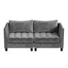 Ufurniture 2 Seater Sofa Chenille Modular Lounge Couch with Large Cushion Grey