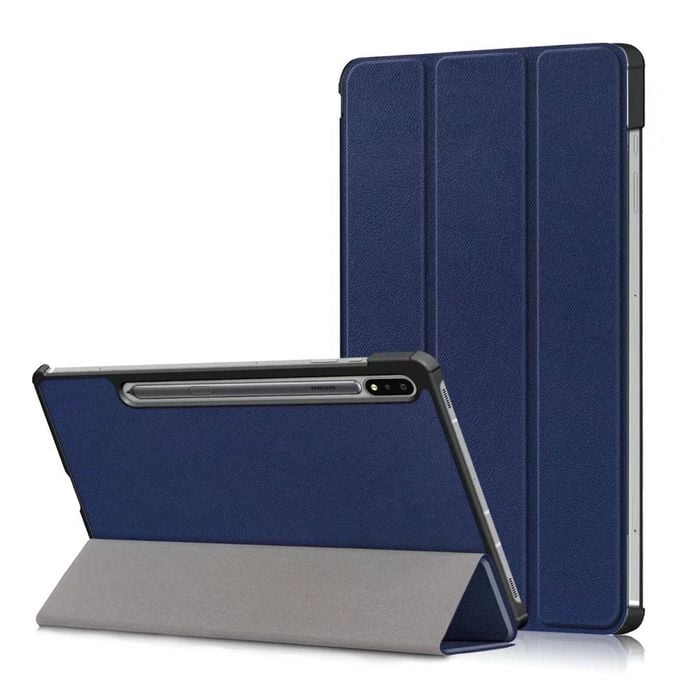 Magnetic Flip Leather Stand Cover Case - For Samsung Tab A7 (Blue)