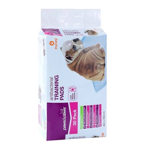 2x 30pc Paws And Claws 60x60cm Puppy Dog Pet Training Pads Antibacterial Bunnings Australia
