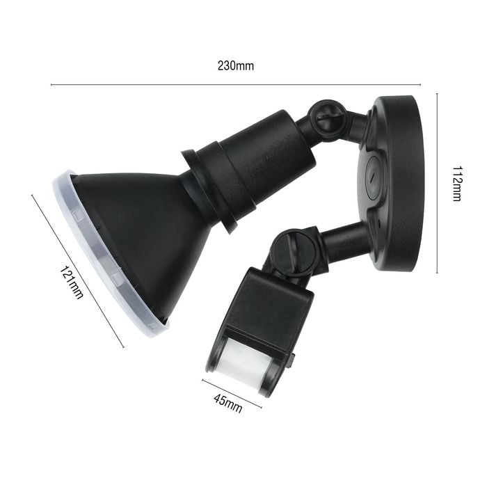 Brilliant Black PAR38 Keeper LED Sensor Light Bunnings Australia