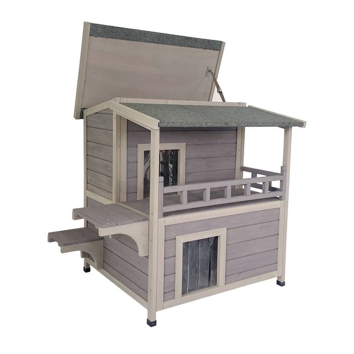 Flyline Outdoor Cat Terrace House Cage with Large Balcony
