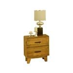 Bedside Table 2 drawers Night Stand Solid Wood Storage Light Brown Colour