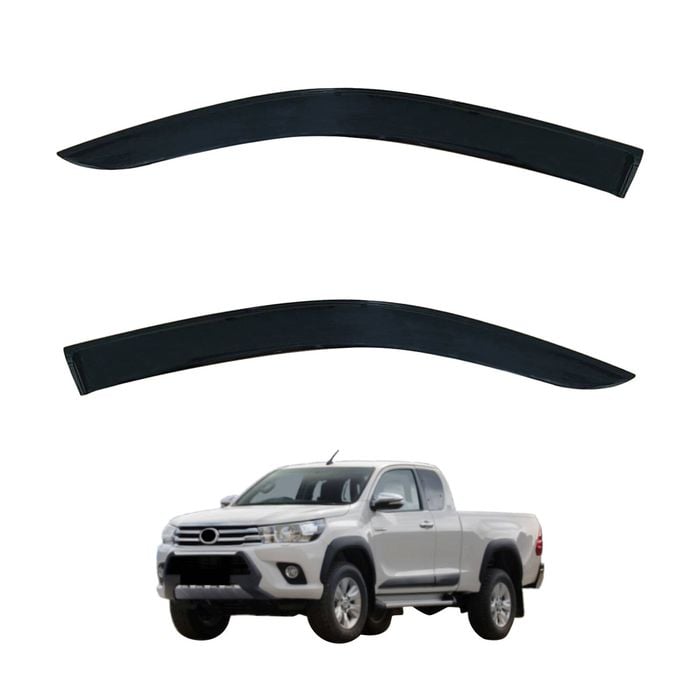 AUSGO Injection Weather Shields for Toyota Hilux Extra Cab 2015-2025 Front 2PCS Weathershields Window Visors Wind Deflectors
