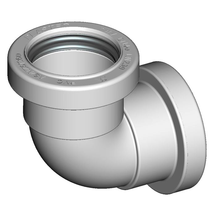 Plastec 40mm Pushfit Elbow