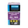 Titan 64 x 1.6mm Electro Galvanised 20 Angled Collated Nail C Brads - Pack 2000