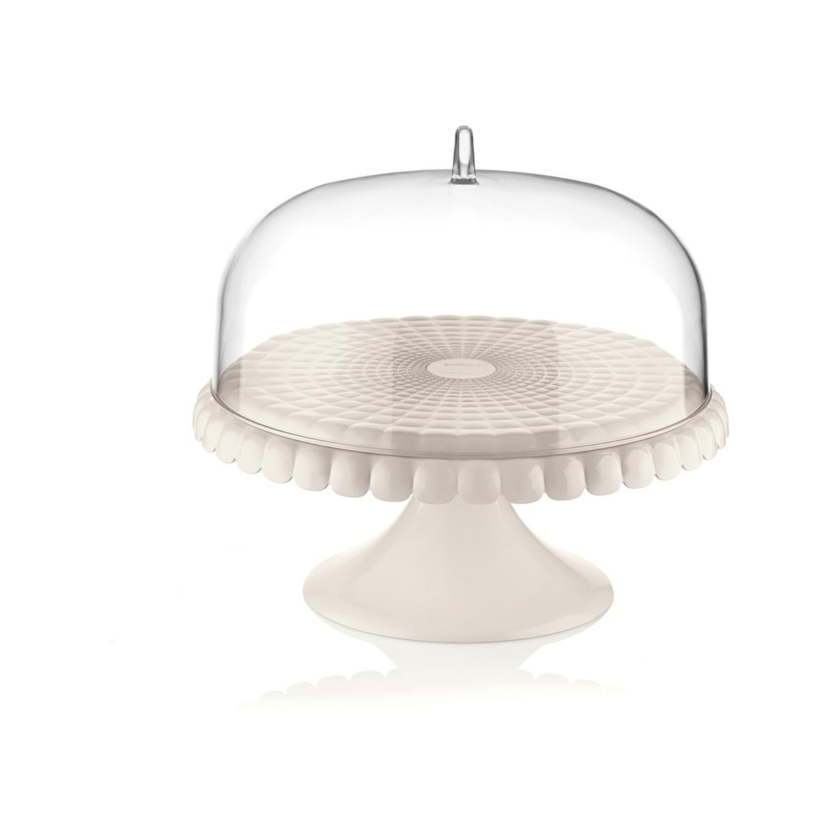 Guzzini Tiffany 30cm Small Cake Stand W/ Dome Tableware - White