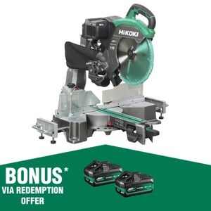 HiKOKI 36V 305mm Mitre Compound Saw C/L BL C3612DRA H4Z - Skin Only