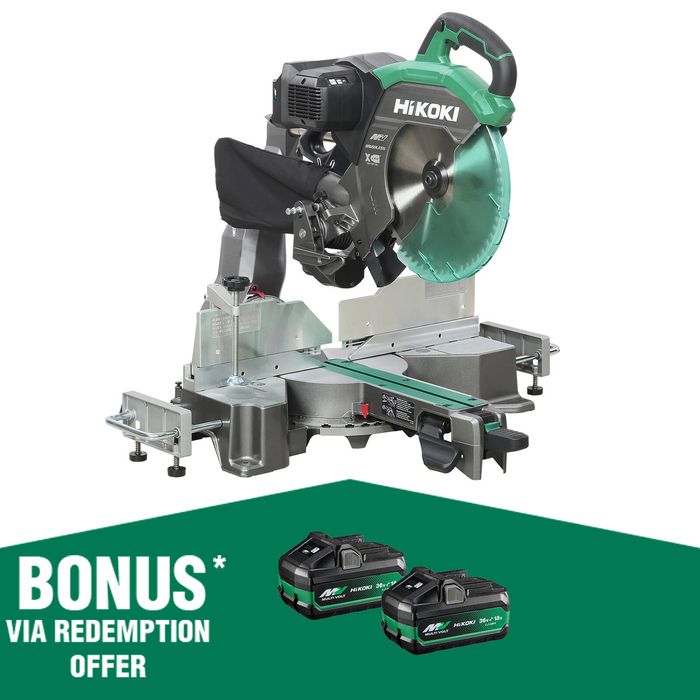 HiKOKI 36V 305mm Mitre Compound Saw C/L BL C3612DRA H4Z - Skin Only