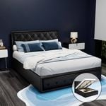 Artiss Bed Frame Gas Lift Queen Black