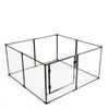 P&p Black Transparent Acrylic Pet Playpen Heavy Duty Dog Fence With Door Panel
