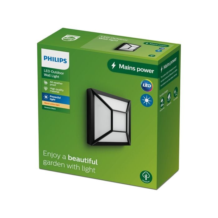 Wall LED 1300lm Warm White 12W Outdoor Square Light