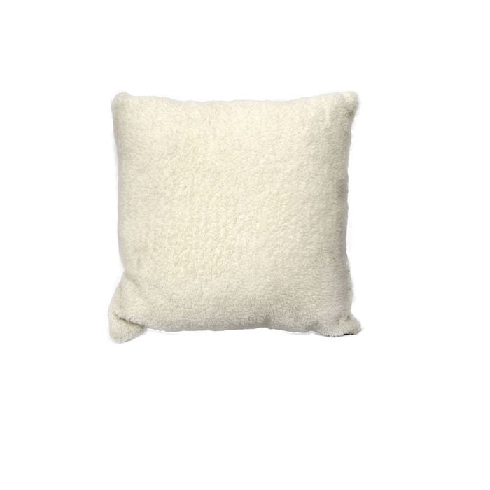 Faux Fur Quality Cushion Cover 43 x 43cm Wool Natural