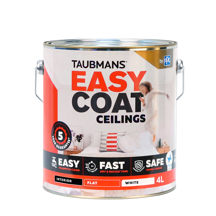 Taubmans 4L White Flat Easycoat Ceiling Paint