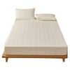 Anycozy Mattress Cover Beige 140x200cm Pure Cotton Soft Quilted Bed Sheet Anti-bacterial Protector Cover