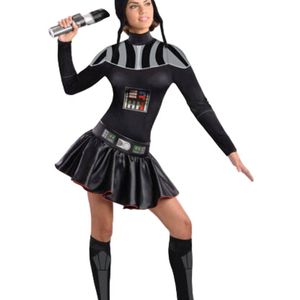 Darth Vader Costume Star Wars Girls Halloween Fancy Dress Dress Black