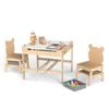 Costway 4-in-1 Kids Activity Table Chairs Set W/chalkboard - Panda