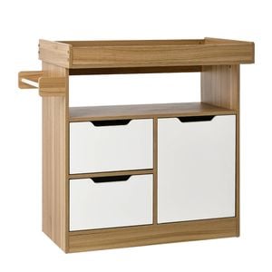 Oikiture Chest of Drawers Baby Changing Table Drawers Shelves Nursery Furniture