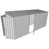 Build-a-Shed 1.5 x 4.5 x 2m Single Hinged Side Door Skillion Shed - Zinc