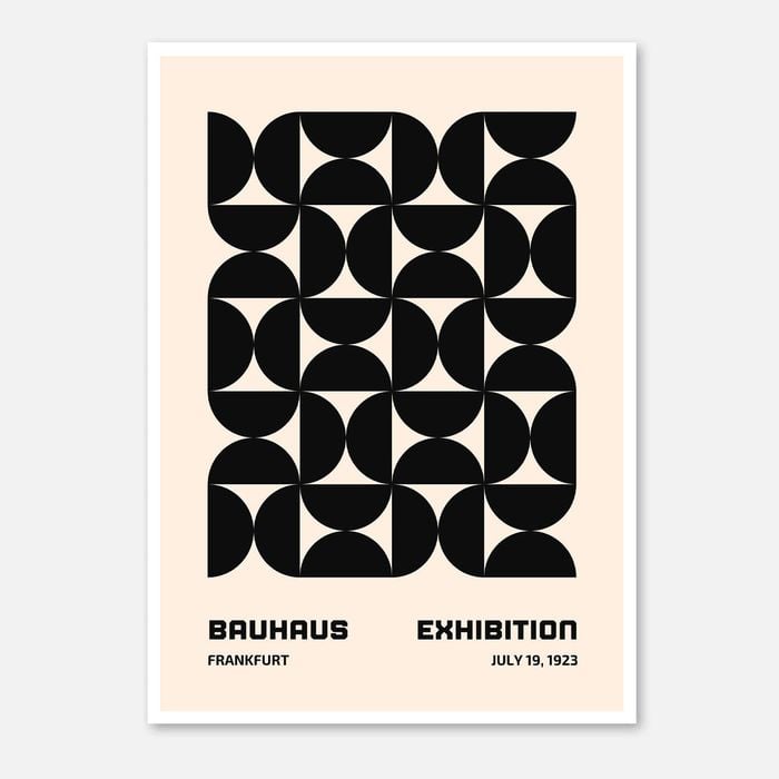 Galrie Bauhaus 1923 Exhibition Poster-Stunning Geometric Abstract Art Modern Print Decor, Poster Only, A4 21 x 30cm (8 x 12inch)