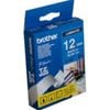 Brother Tze-535 / 12mm White Text On Blue Laminated Labelling Tape - 8 Metres