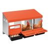 VEVOR Chicken Nesting Boxes Orange 3 Compartments with Protective Collection Lids Galvanized Steel