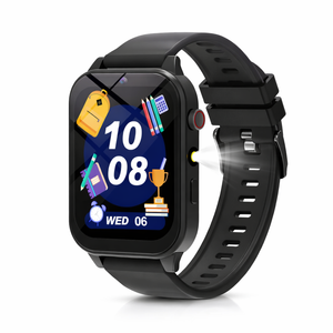 Kids Smart Watch Waterproof Hd Camera Alarm Clock Led Flashlight Puzzle Game Watch For Children Black