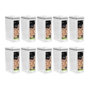12PK Lemon & Lime Pop-Up Lid Pantry Container Rectangle 2.45L 14x10x24.5cm