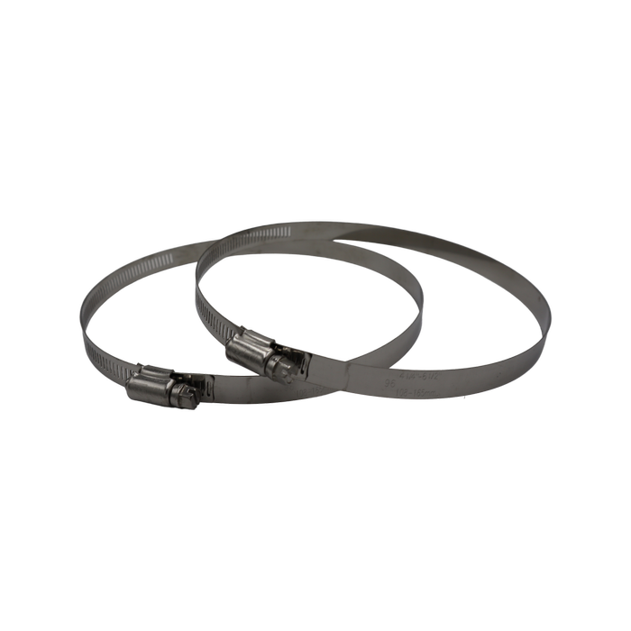 Pacific Air 150mm Stainless Steel Worm Clamp - 2 Pack