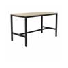 Olg Axis Bar Leaner 4 Leg Black Frame New Oak Ravine Top 1200mm Square