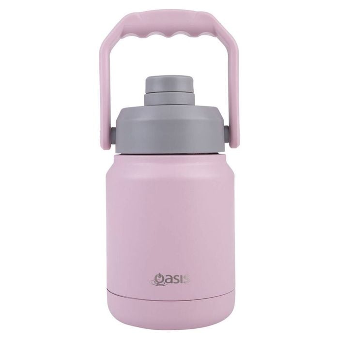 Oasis 1.2L Insulated Mini Jug Stainless Steel w/ Carry Handle - Carnation