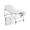 Forever Beauty White Portable Beauty Massage Table Bed Therapy Waxing 3 Fold 70cm Aluminium