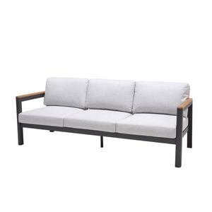 Mimosa 3 Seater Charcoal Rhone Aluminium Lounge With Cushion
