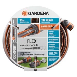 GARDENA 13mm x 15m Flex Fitted Garden Hose