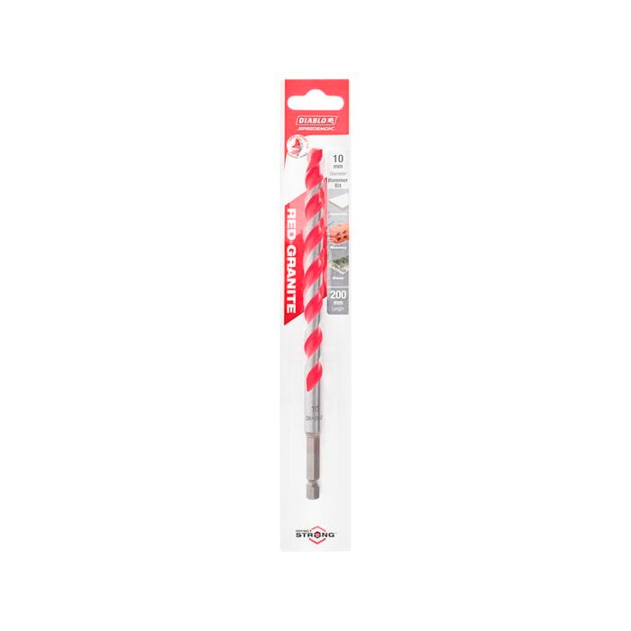 Diablo 10 x 200mm Red Granite Speedemon Drill Bit
