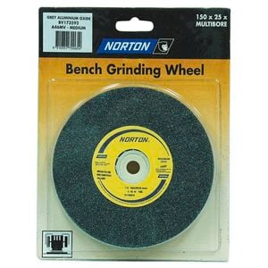 Norton 150 x 25mm Multi-Bore Medium Bench Grinding Wheel