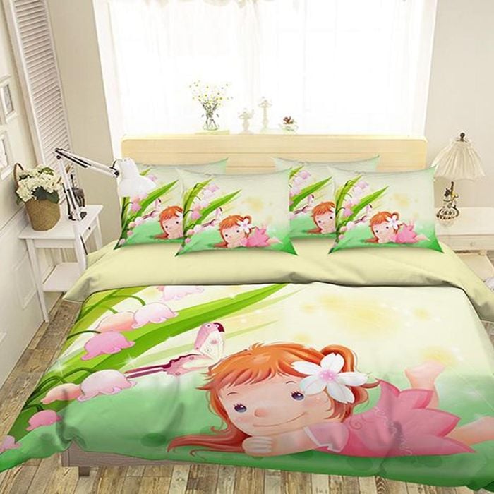 3D Lovely Little Girl 157 Bedding Set Pillowcases Quilt Duvet Cover Set Queen King