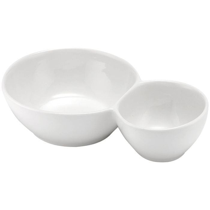 Ladelle Alto Serve & Share 2 Pod Porcelain Serving Bowl Dinnerware/Kitchenware