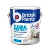 British Paints White Matt Clean And Protect Interior Paint - 2L