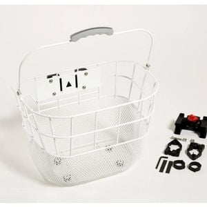 Go Easy White Front Bicycle Basket